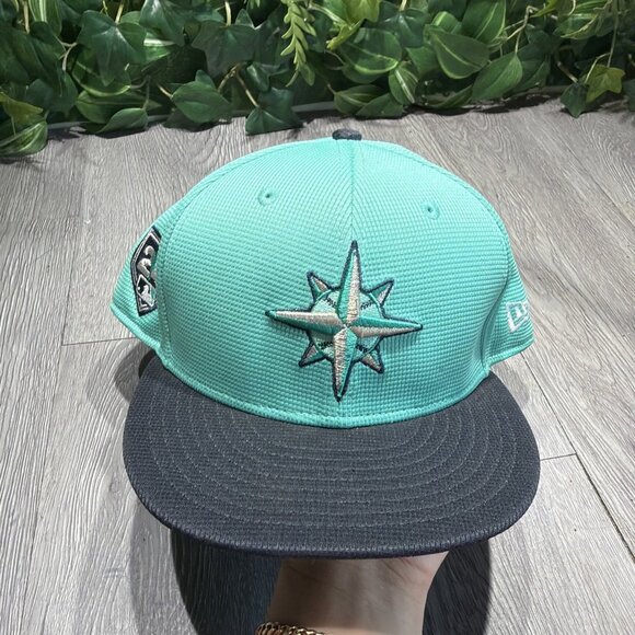 Seattle Mariners New Era 2024 Spring Training 59FIFTY Fitted Hat Aqua Navy 8 main image 5